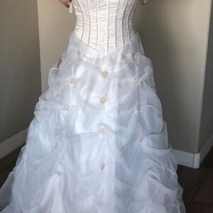 Victoria's Bridal Collection White Ball Gown Wedding Dress